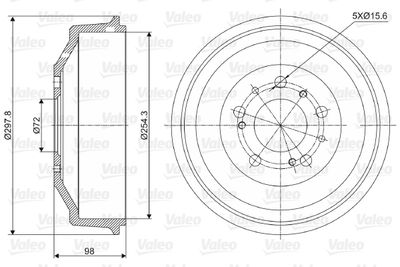 Brake Drum VALEO 237014