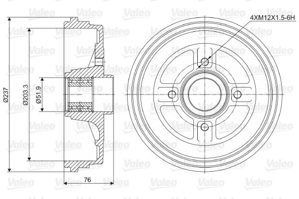 VALEO 237034 Brake Drum