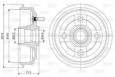 Brake Drum VALEO 237052