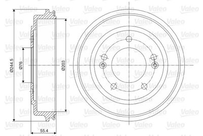 Brake Drum VALEO 237076