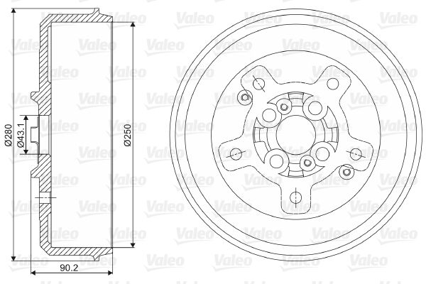 VALEO 237087 Brake Drum