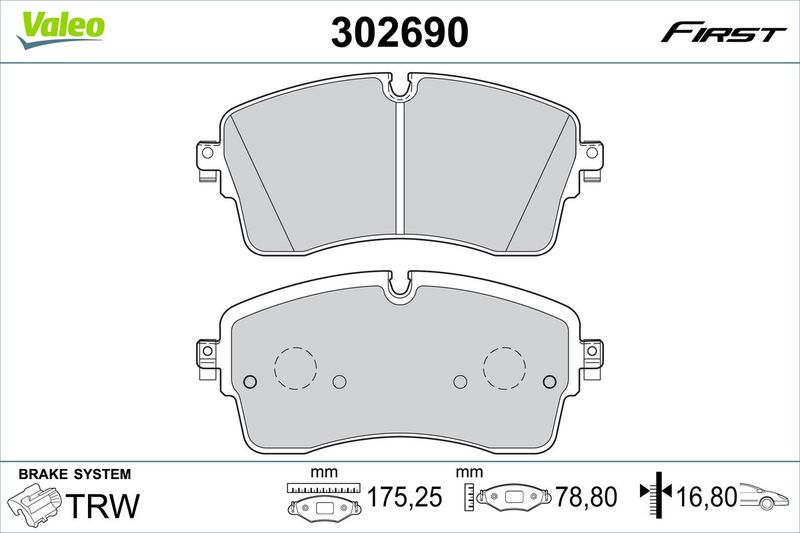 VALEO 302690 Brake Pad Set, disc brake