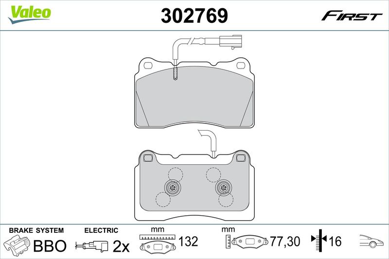 VALEO 302769 Brake Pad Set, disc brake