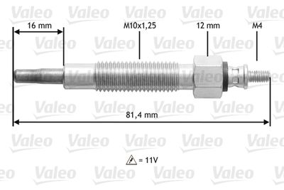 Glow Plug VALEO 345186