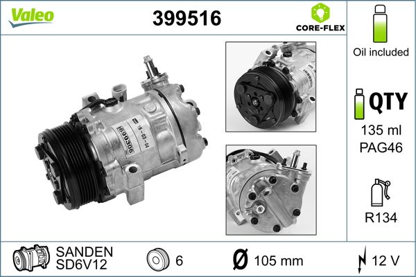 VALEO 399516 Compressor, air conditioning