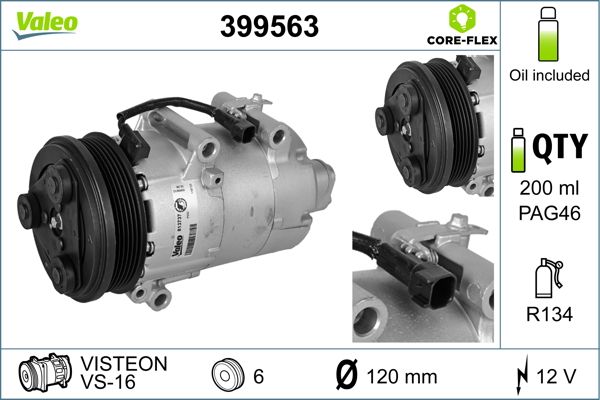 VALEO 399563 Compressor, air conditioning