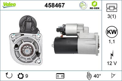 Starter VALEO 458467