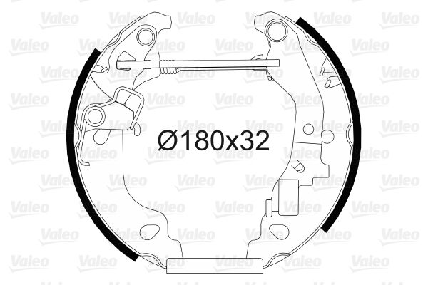 VALEO 554811 Brake Shoe Set