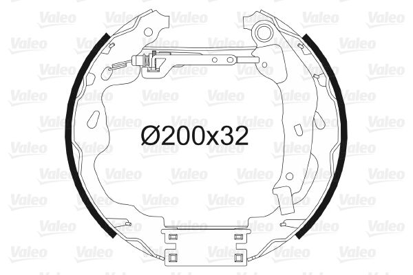 VALEO 554848 Brake Shoe Set