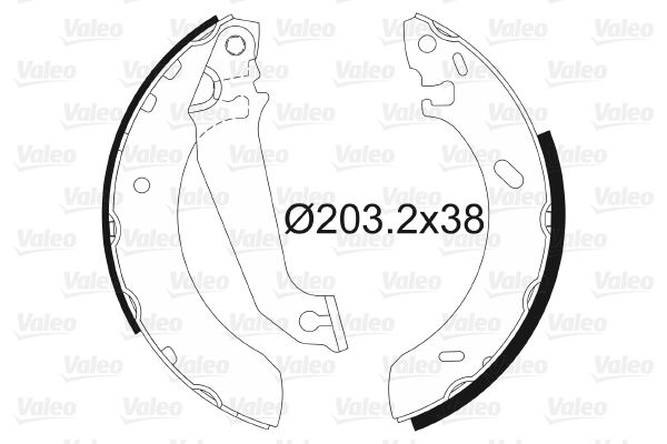 VALEO 562086 Brake Shoe Set