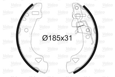 Brake Shoe Set VALEO 562583
