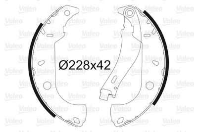 Brake Shoe Set VALEO 562585