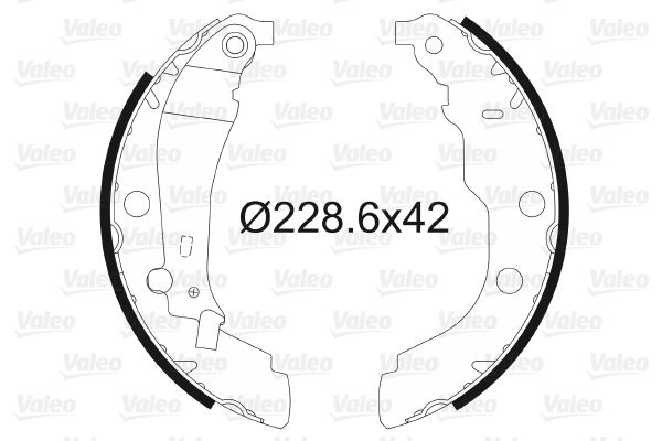 VALEO 562628 Brake Shoe Set