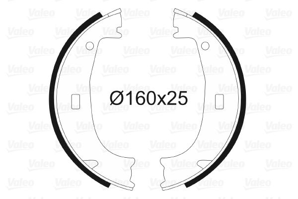 VALEO 562725 Brake Shoe Set, parking brake