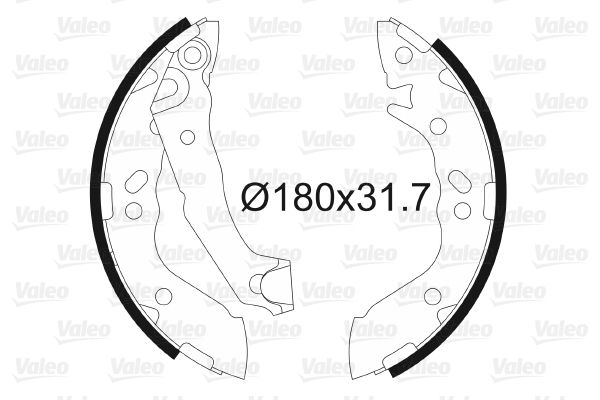 VALEO 562996 Brake Shoe Set