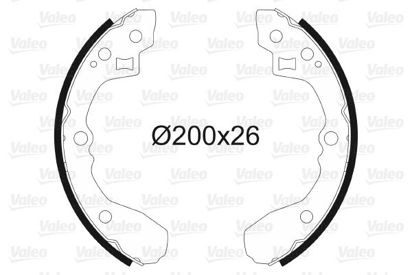 VALEO 564000 Brake Shoe Set