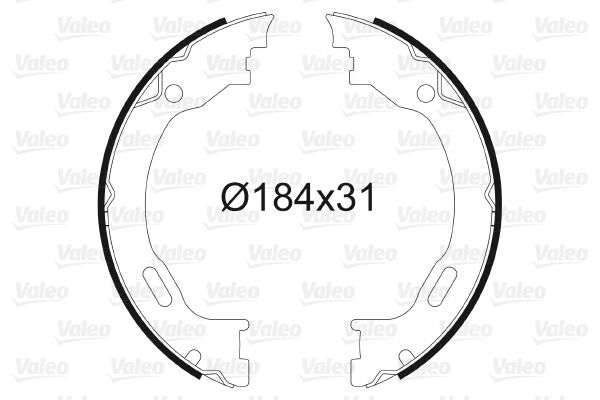 VALEO 564010 Brake Shoe Set, parking brake