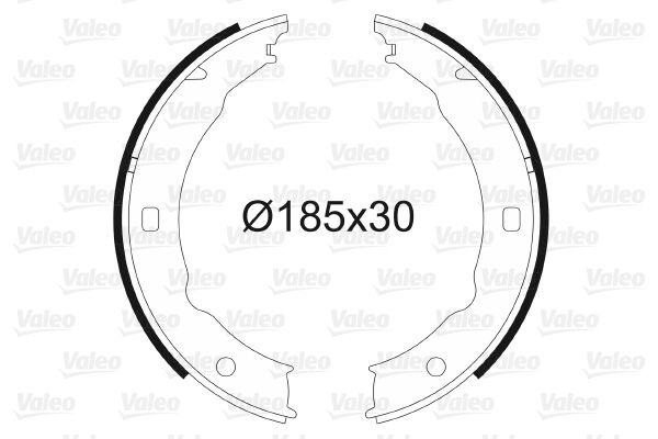 VALEO 564018 Brake Shoe Set, parking brake