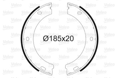 Brake Shoe Set, parking brake VALEO 564020