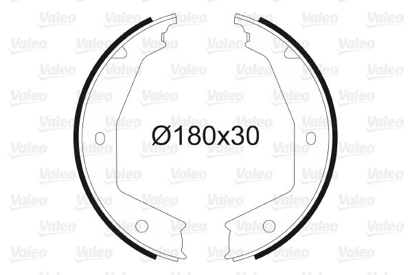 VALEO 564021 Brake Shoe Set, parking brake