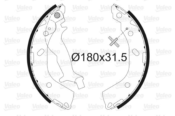 VALEO 564091 Brake Shoe Set