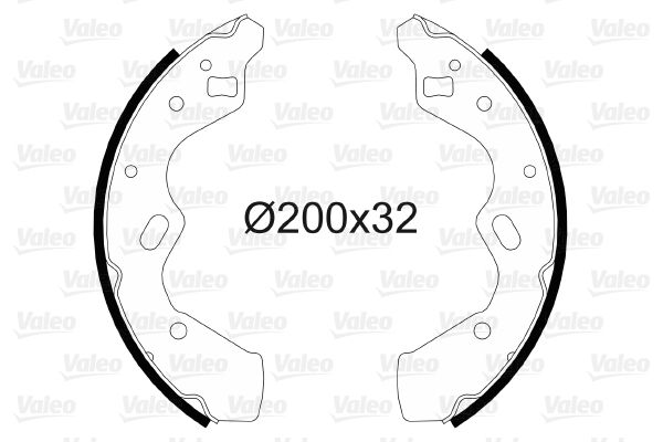 VALEO 564093 Brake Shoe Set