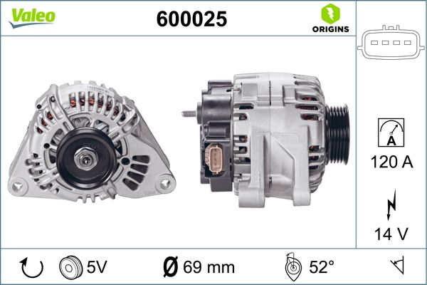 VALEO 600025 Alternator
