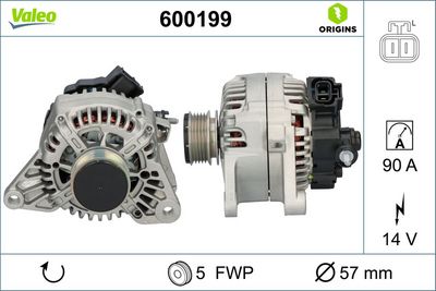 Alternator VALEO 600199