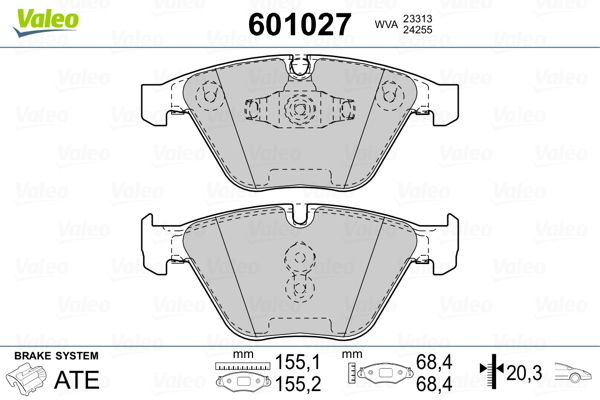 VALEO 601027 Brake Pad Set, disc brake