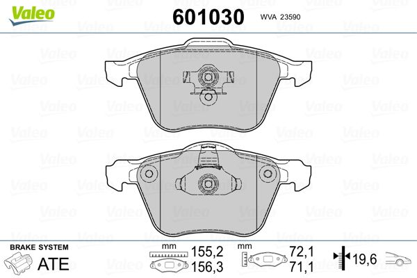 VALEO 601030 Brake Pad Set, disc brake