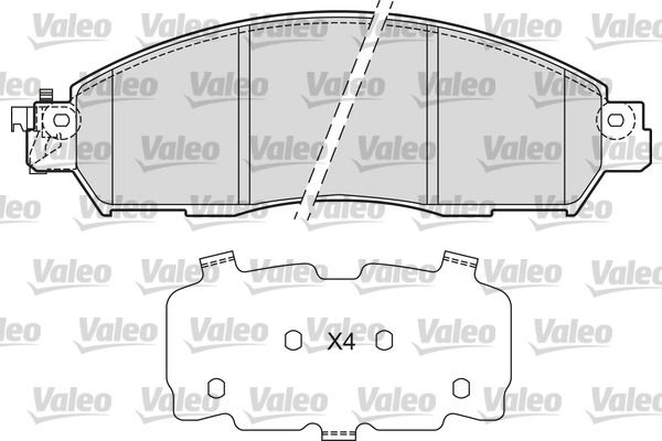 VALEO 601680 Brake Pad Set, disc brake