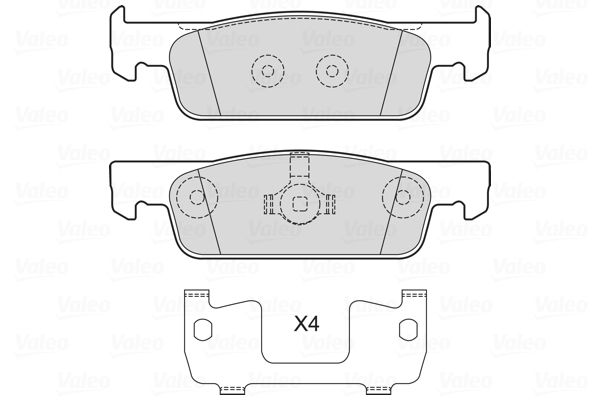 VALEO 601716 Brake Pad Set, disc brake