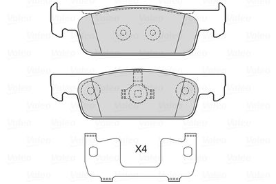 Brake Pad Set, disc brake VALEO 601716