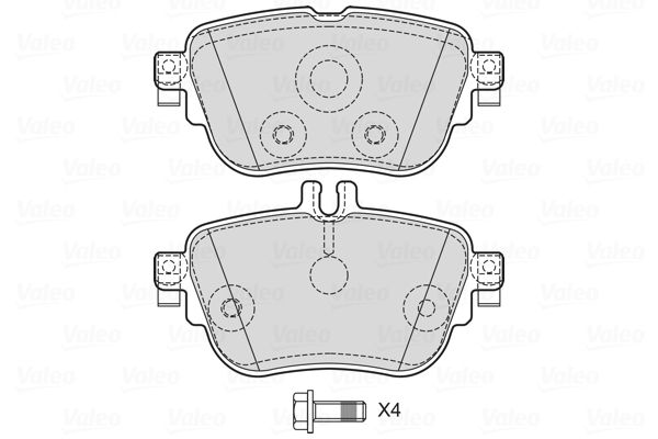 VALEO 601740 Brake Pad Set, disc brake