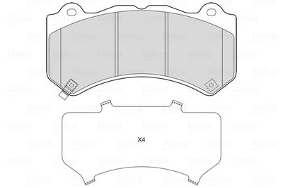 Brake Pad Set, disc brake VALEO 601751