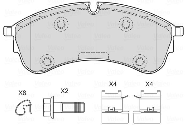 VALEO 601761 Brake Pad Set, disc brake