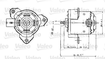 Electric Motor, radiator fan VALEO 698317