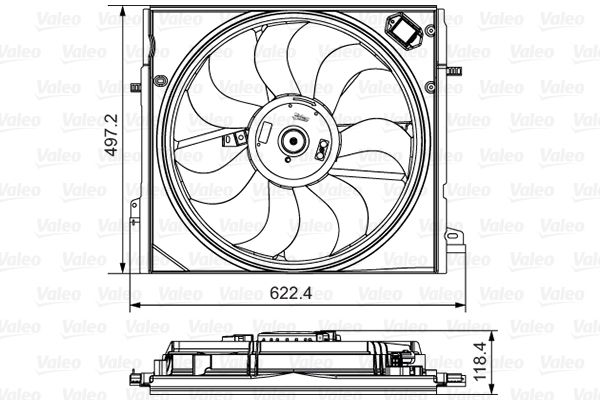 VALEO 698582 Fan, engine cooling