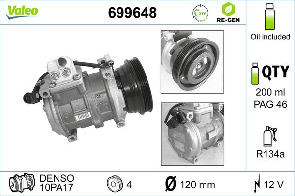 VALEO 699648 Compressor, air conditioning