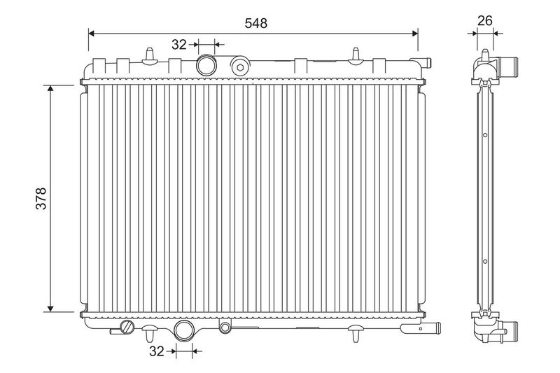 VALEO 701190 Radiator, engine cooling