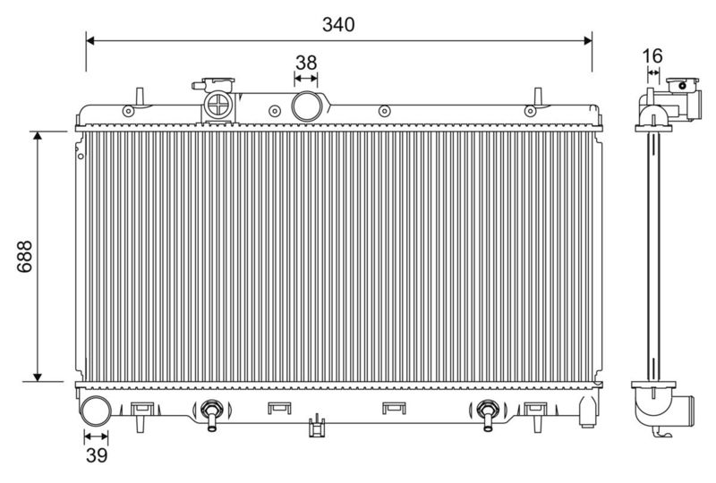 VALEO 701204 Radiator, engine cooling