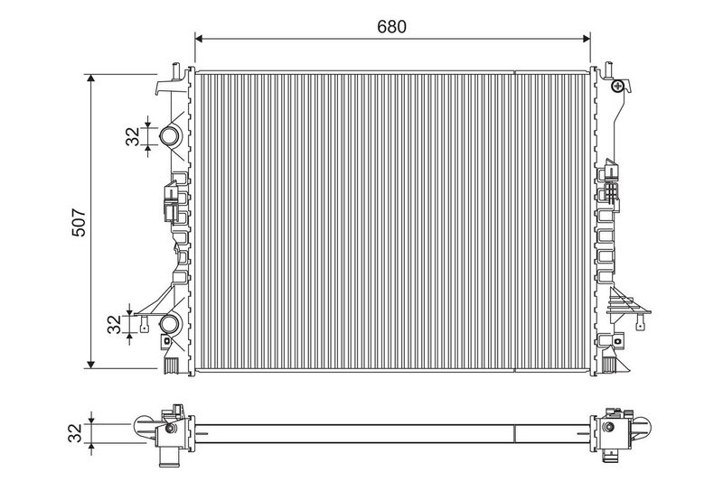 VALEO 701240 Radiator, engine cooling