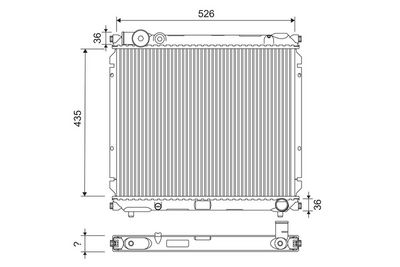 Radiator, engine cooling VALEO 701250