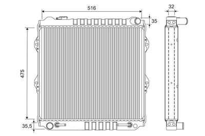Radiator, engine cooling VALEO 701282