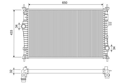 Radiator, engine cooling VALEO 701284