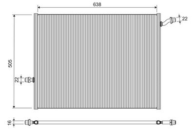 Radiator, engine cooling VALEO 701290