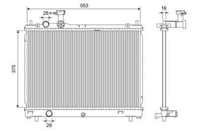 Radiator, engine cooling VALEO 701302