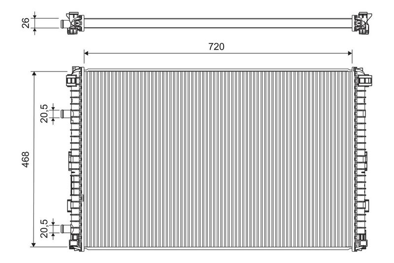 VALEO 701305 Radiator, engine cooling