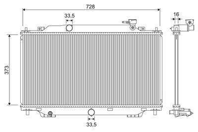Radiator, engine cooling VALEO 701329