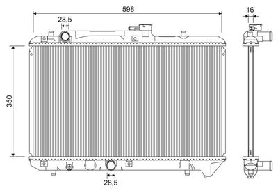 Radiator, engine cooling VALEO 701355